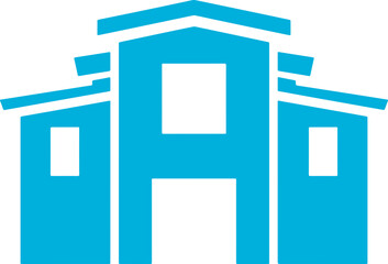 school building icon | vector style building icon | building transparent icon 