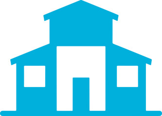 school building icon | vector style building icon | building transparent icon 