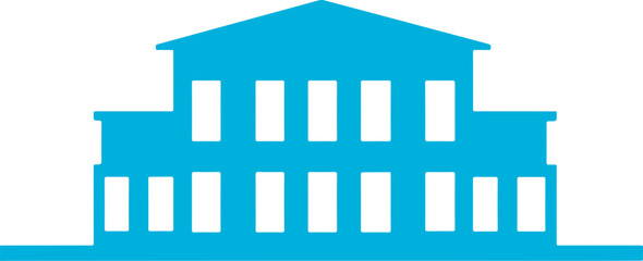 school building icon vector