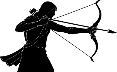 archer with bow and arrow