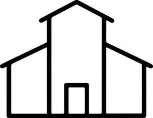 school building icon vector 