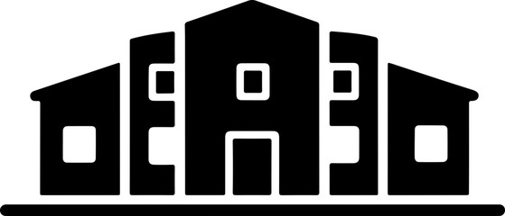 school building icon vector 