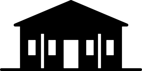school building icon vector 