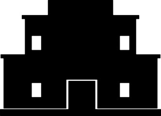 school building icon vector 
