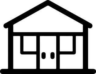 school building icon vector 