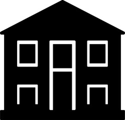 school building icon vector 