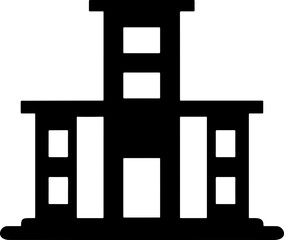 school building icon vector 