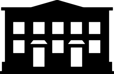 school building icon vector 