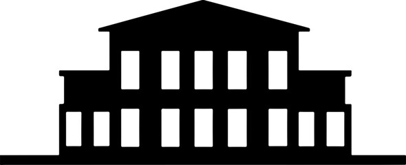 school building icon vector 
