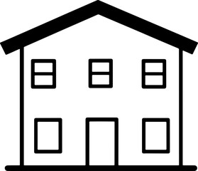 school building icon vector 