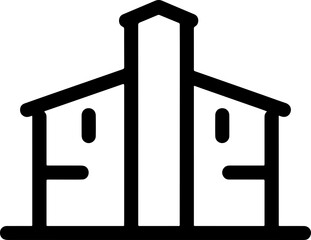 school building icon vector 