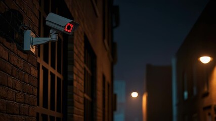 It's midnight. The security cameras in the building are on. - Powered by Adobe