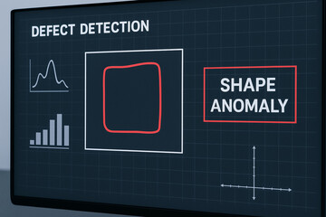 Defect detection manufacturing processes ensures quality control by identifying shape anomaly through data analysis and graphical representation