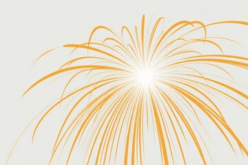 Bursting orange lines radiating from bright center