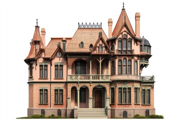 Fototapeta premium Real Art nouveau castle architecture building details.