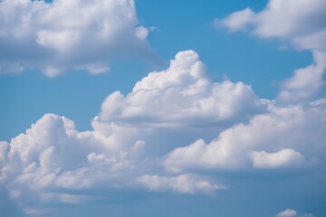 Obraz premium Cumulus clouds against blue sky white clouds fluffy clouds