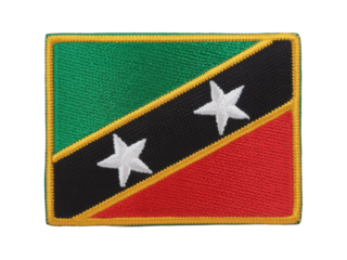 Saint Kitts and Nevis flag patch embroidered fabric national symbol with stars and colors
