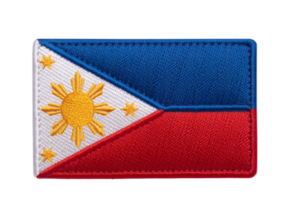 Embroidered patch featuring the Philippine flag with sun and stars