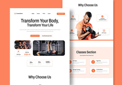Dynamic Gym And Health Club Website Template