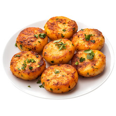 Delicious Fried plantain Fritters isolated on transparent background