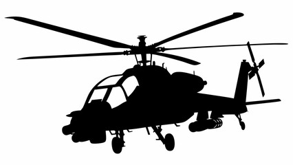 Fototapeta premium Apache Helicopter Silhouette Military
