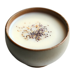 Korean Makgeolli Rice Wine Served In Bowl Isolated On Transparent Background