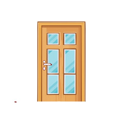 Obraz premium Door Icon Isolated on a Transparent Background 