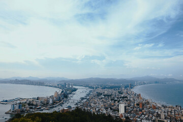 view of the city from the hill