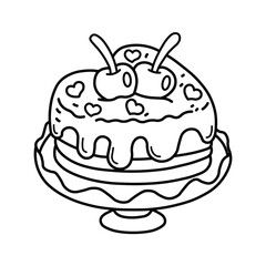 Cozy Love Coloring Page, Cute and Cozy, Bold and Easy, Fun Romantic, Hygge-Inspired Designs, Valentine's Day, Romance Illustrations, Self-love, Victor Illustration, Easy Coloring, hand-drawn,