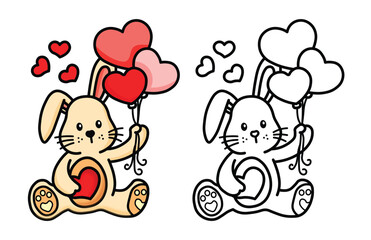 Cozy Love Coloring Page, Cute and Cozy, Bold and Easy, Fun Romantic, Hygge-Inspired Designs, Valentine's Day, Romance Illustrations, Self-love, Victor Illustration, Easy Coloring, hand-drawn,