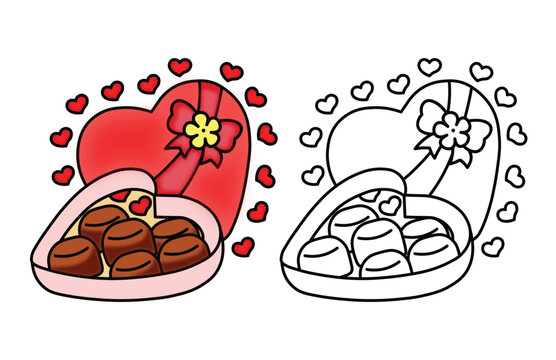 Cozy Love Coloring Page, Cute and Cozy, Bold and Easy, Fun Romantic, Hygge-Inspired Designs, Valentine's Day, Romance Illustrations, Self-love, Victor Illustration, Easy Coloring, hand-drawn,