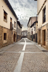 Obraz premium Ancient medieval village of Covarrubias in Burgos Province, Spain. High quality photography