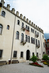 Fototapeta premium Malcesine, Italy, Palace of the Captain, historical building at the Lake Garda