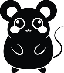 Here's a black and white cartoon cat illustration, a cute and funny animal character with a happy smile, perfect for a pet mascot drawing