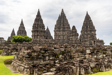 Fototapeta premium Prambanan temple is a 9th-century Hindu temple compound in the Special Region of Yogyakarta, in southern Java, Indonesia