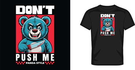 Panda streetwear t shirt design