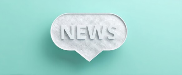 The modern news bubble showcasing crisp, clean communication in digital design.