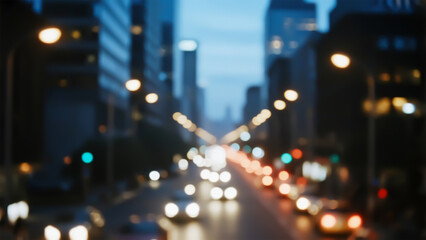 Obraz premium Night cityscape with blurred lights conveying the atmosphere of a metropolis