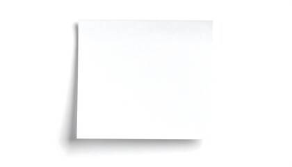 Fototapeta premium Blank white sticky note on a white background