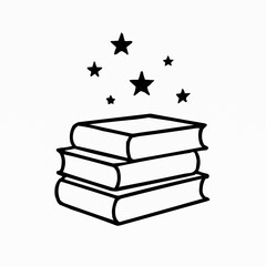 A stack of books on a white background evokes learning and the pursuit of knowledge