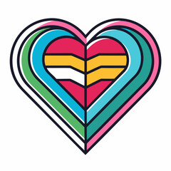 colorful heart shaped heart