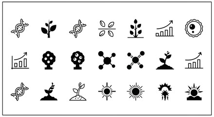 Science Icons - Growth & Change Vector Image
