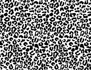 leopard animal skin seamless pattern, vector illustration
