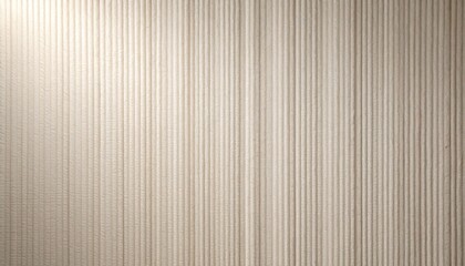 Fototapeta premium Light-colored textured surface with vertical ridges and subtle top-left lighting.