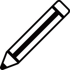 えんぴつのアイコン　モノトーン