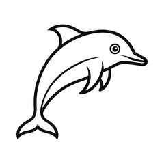 Dolphin Outline Vector