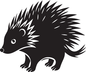 Adorable baby porcupine with soft spikes looking curious isolated on transparent background