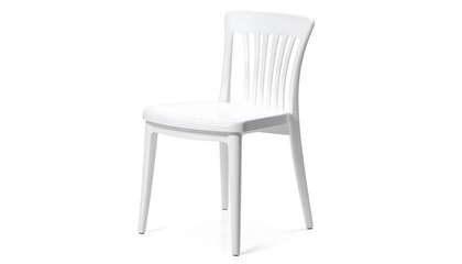 White plastic chair, simple design