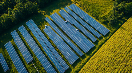  A solar farm with robotic maintenance systems enhancing efficiency (1)