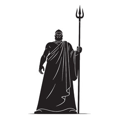 Gloomy Hades black vector asset, a truly modern digital image for diverse uses &ndash; Hades silhouette &ndash; Hades Vector &ndash; Silhouette of Hades &ndash; Greek god silhouette

